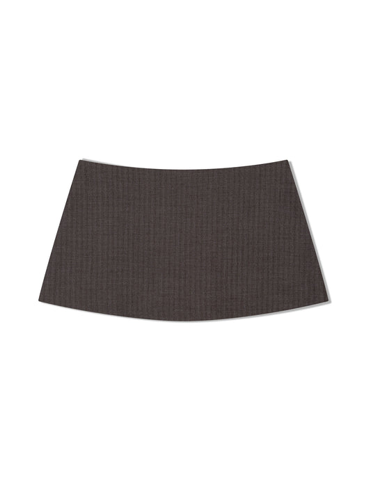 ugly-shadow-ss-25-herringbone-mini-skirt(brown)