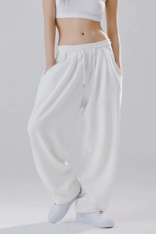 kagamil-ss-24-crease-wide-string-sweat-pants-white