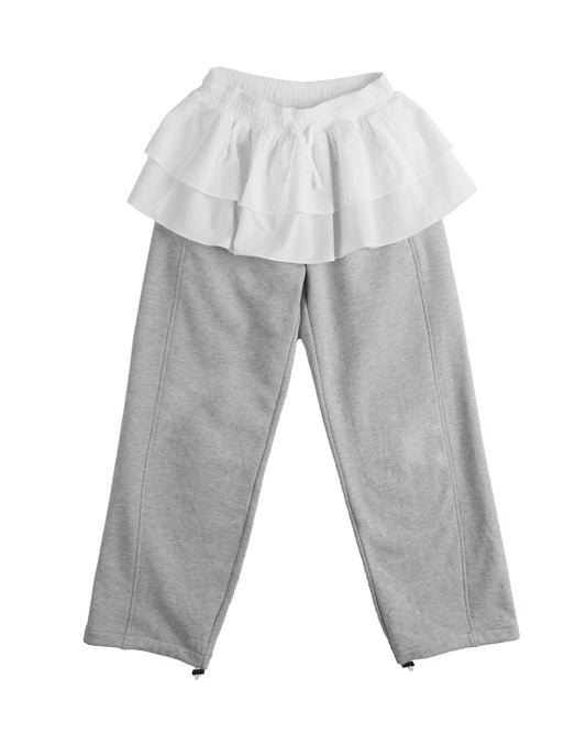 lo-axual-fw-24-ruffle-layerd-sweatpants