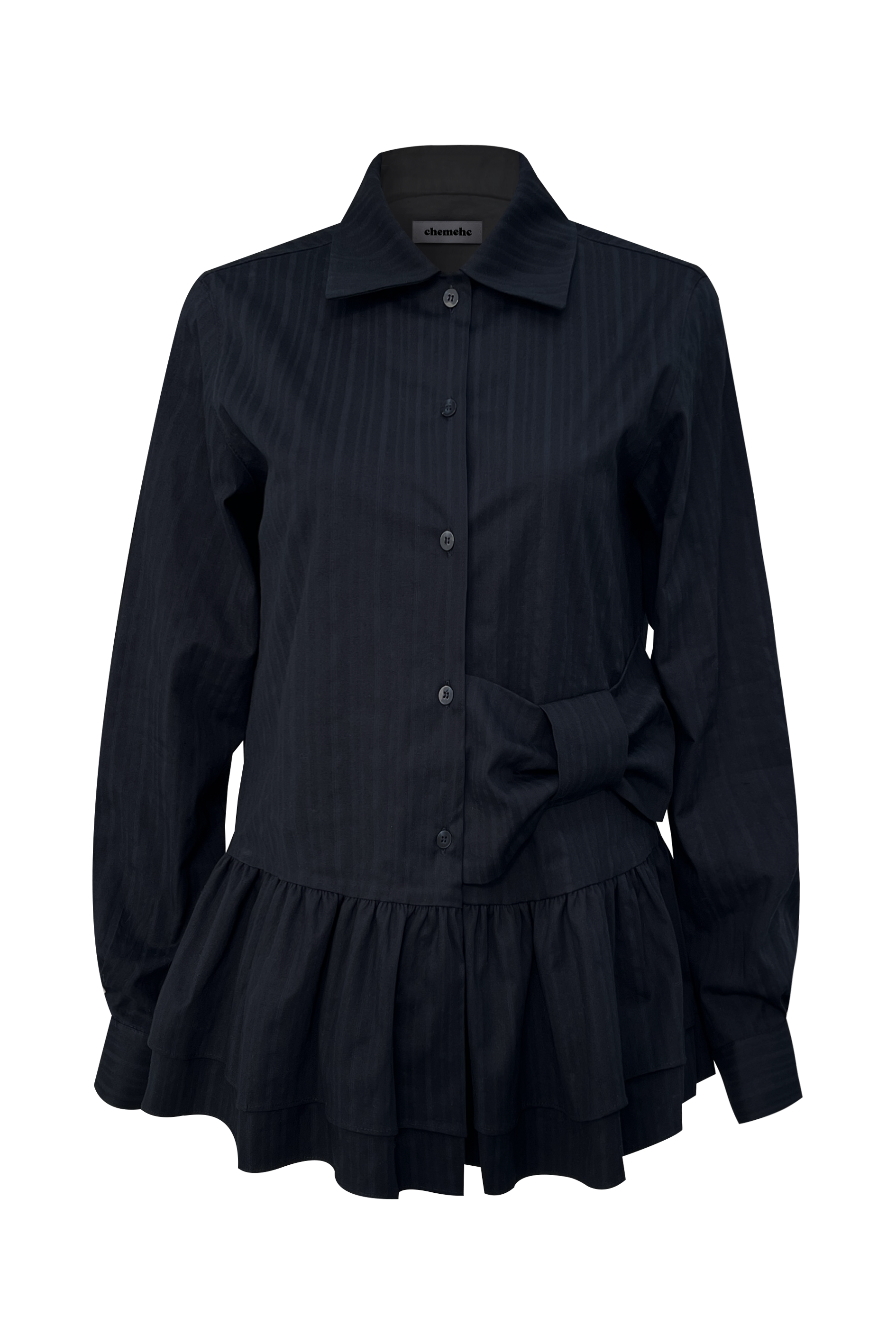 chemehc-ss-25-bow-frill-shirt-(blue-black)