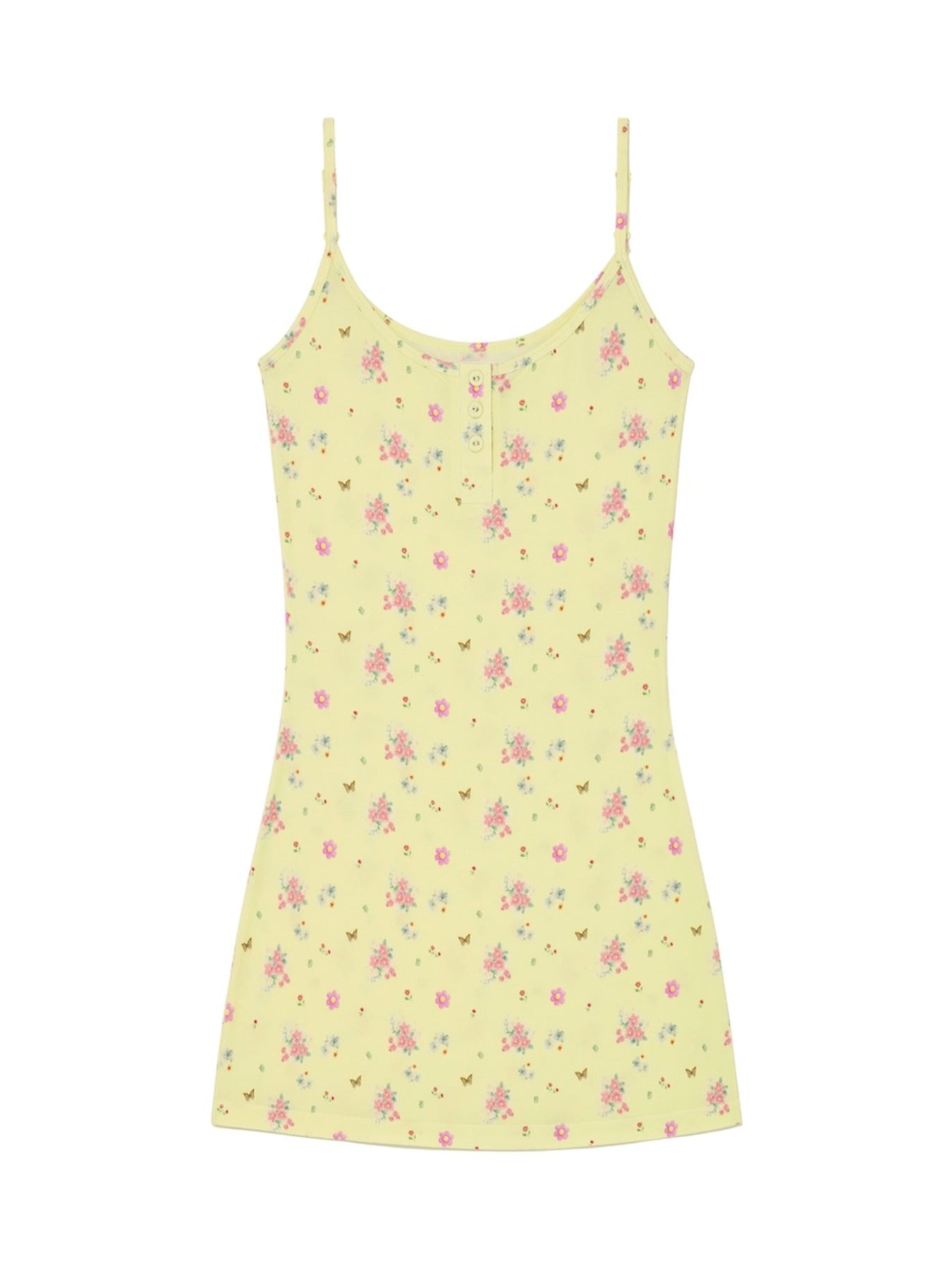 glowny-ss-25-mellow-cami-dress-(lime-bouquet)