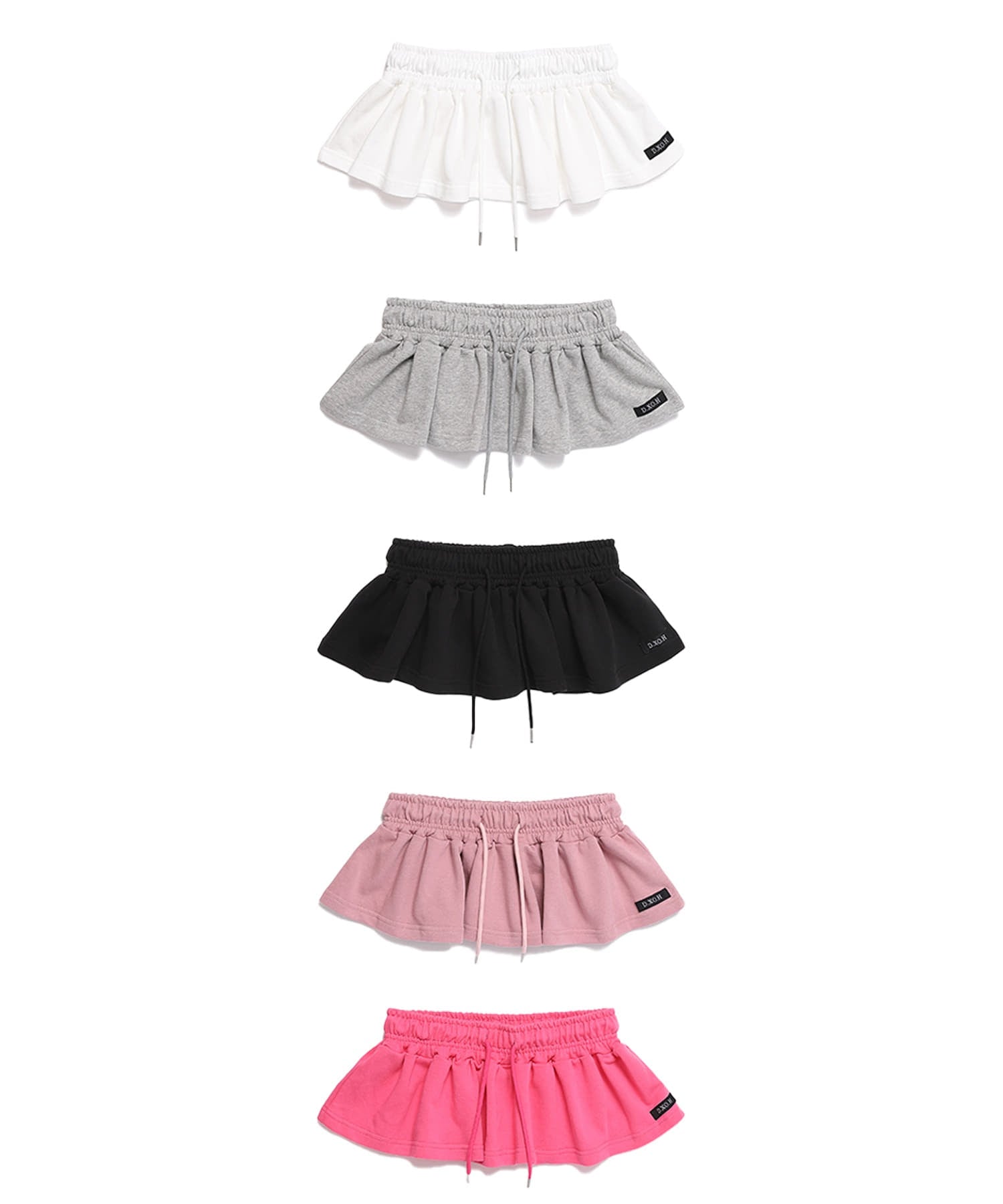 dxoh-fw-24-sweat-layered-logo-label-skirt-5-color