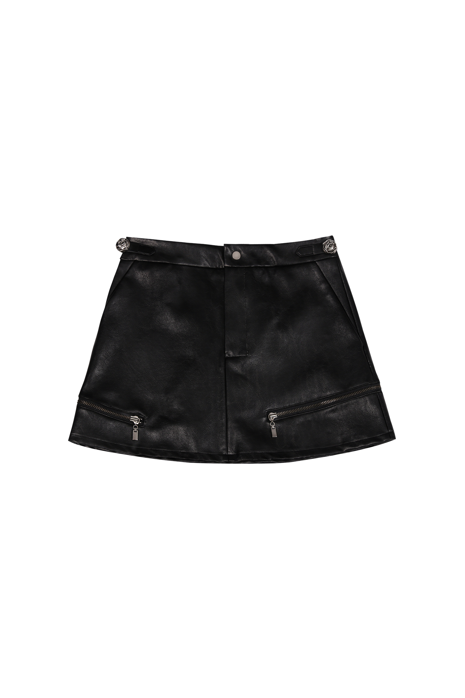 darling-you-are-bad-fw-24-antique-rose-skirt-#leather-black