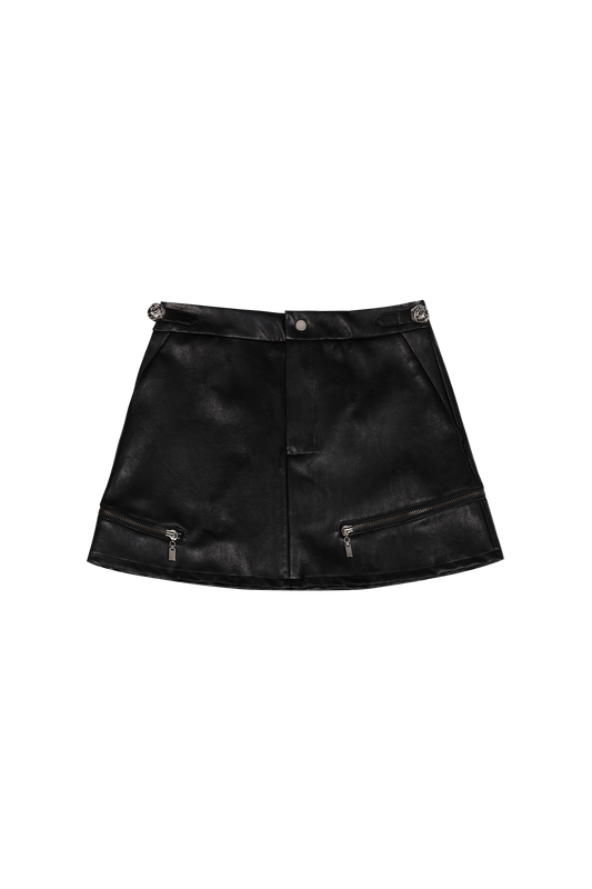 darling-you-are-bad-fw-24-antique-rose-skirt-#leather-black