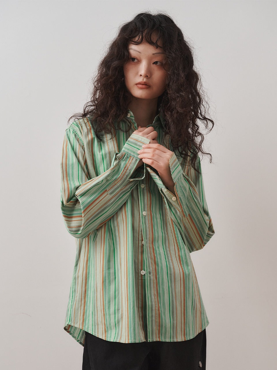 plzproject-ss-25-vintage-stripe-shirt,-green