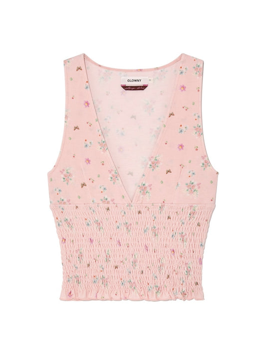 glowny-ss-25-deep-dive-sleeveless-(pink-bouquet)