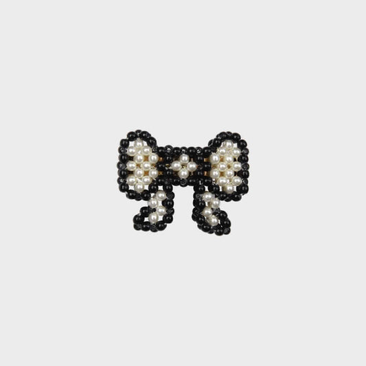 eireve-seasonless-beaded-pearl-bow-hairclip-(black)