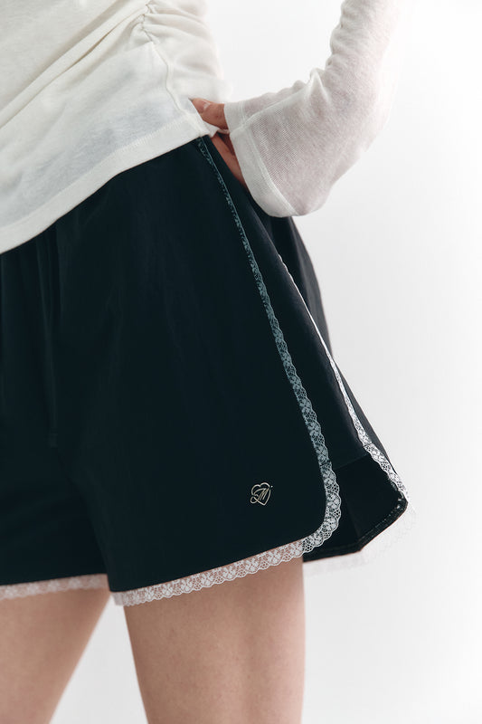 moilly-ss-25-lace-trimming-logo-shorts-charcoal