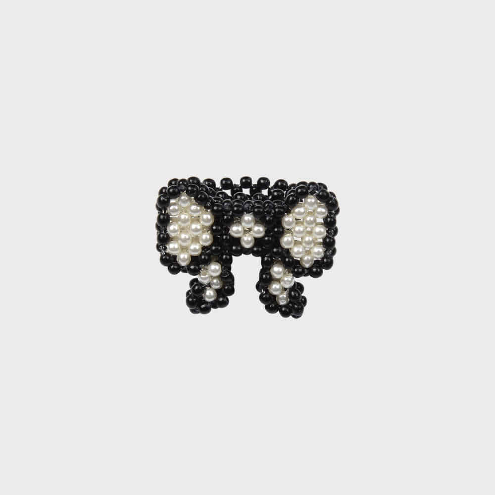 eireve-seasonless-beaded-pearl-bow-ring-(black)