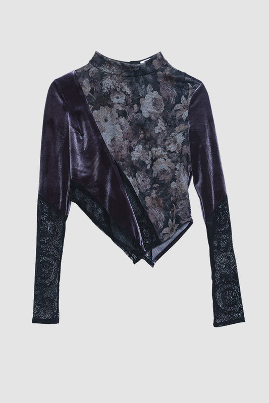 zonon-fw-25-asymmetric-mixed-fabric-top-violet