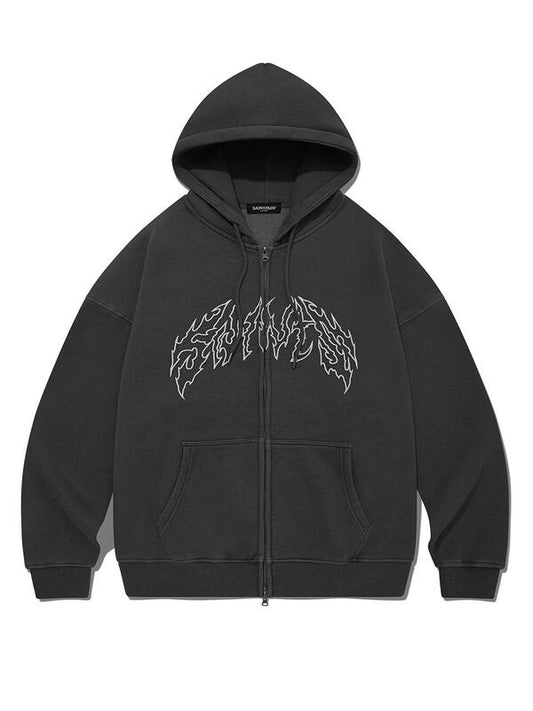 saintpain-ss-25-tribal_pigment_overfit_hood_zip_up-black