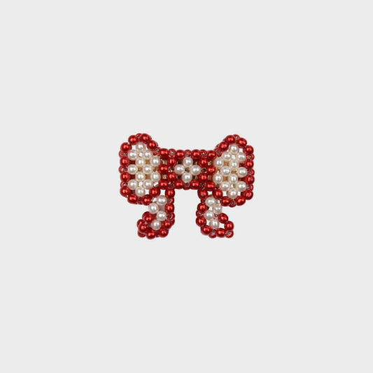 eireve-seasonless-beaded-pearl-bow-hairclip-(red)