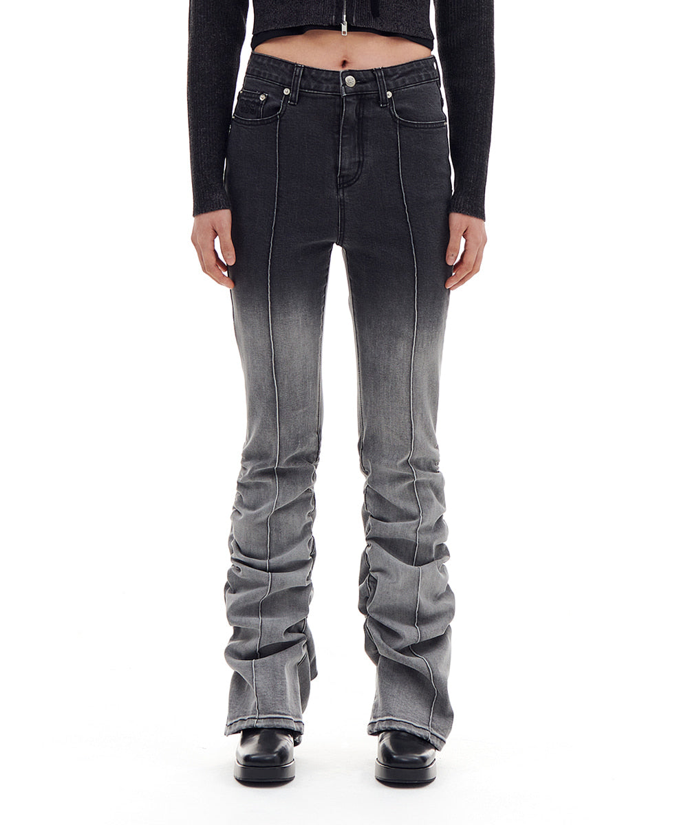 archivebold-ss-24-bootscut-shirring-denim-pants-black