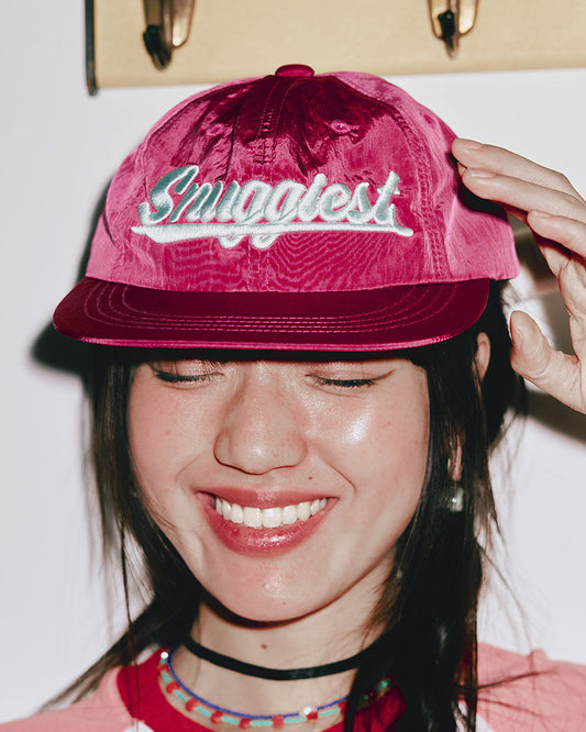 snuggiest-ss-24-vintage-logo-nylon-cap-pink