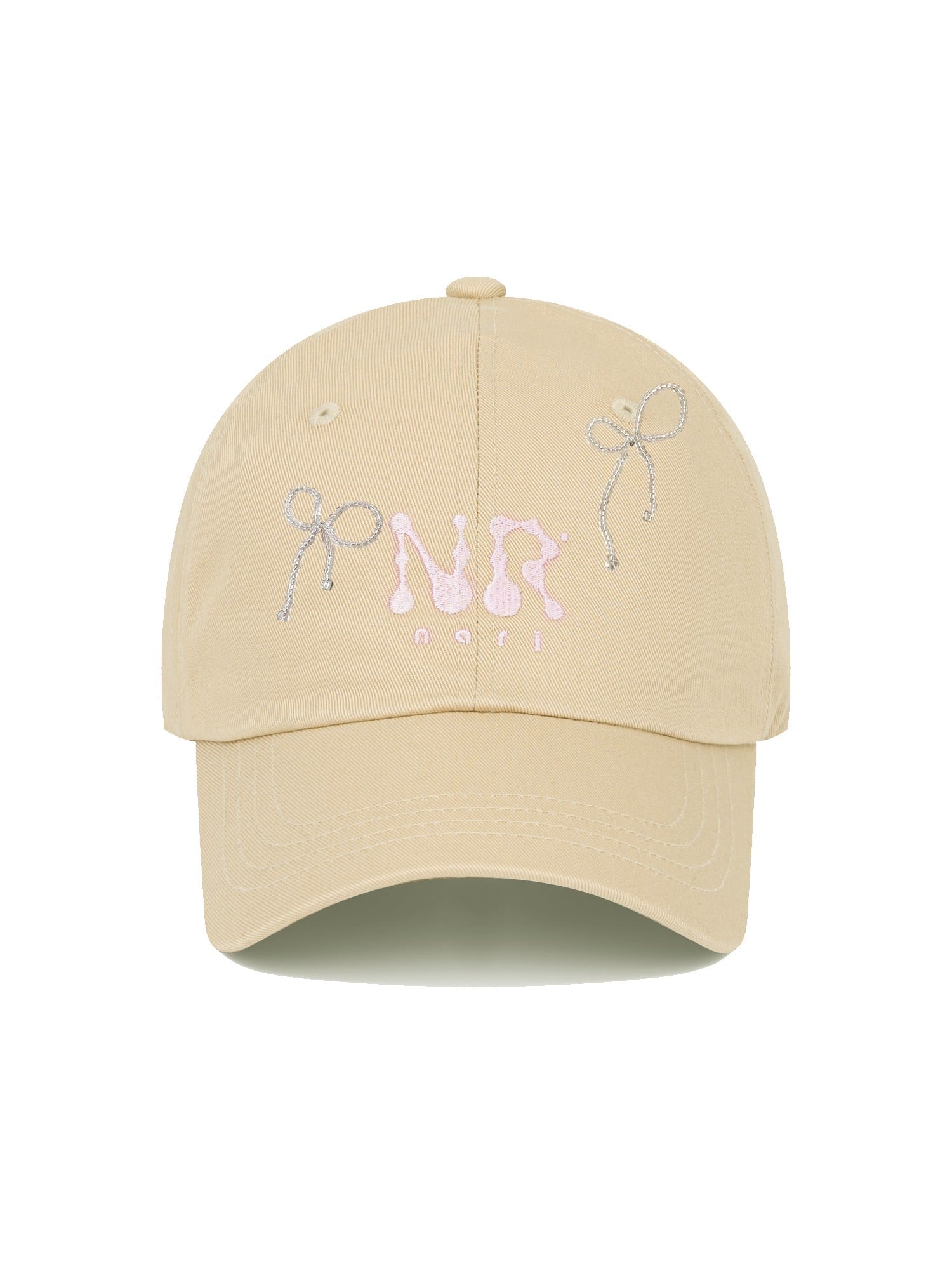 nariobjet-seasonless-naris-ribbon-logo-ball-cap-beige