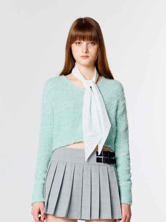 lartigent-ss-25-l15-popcorn-cardigan(mint)