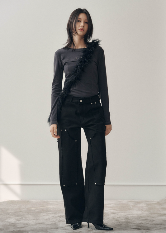 [SIS A] FW 24 RE-EDITION ROUGH CARPENTER PANTS / BLACK