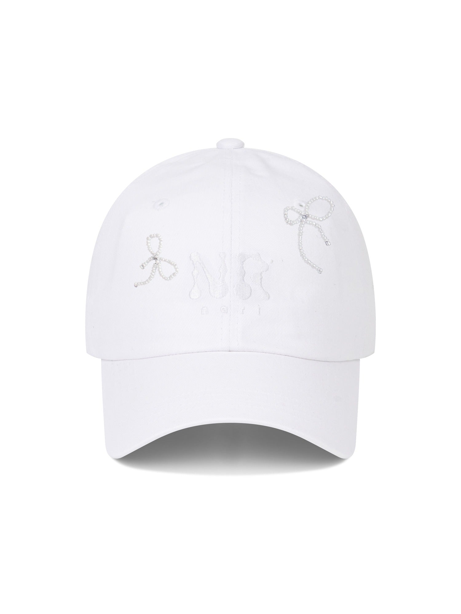 nariobjet-seasonless-naris-ribbon-logo-ball-cap-white