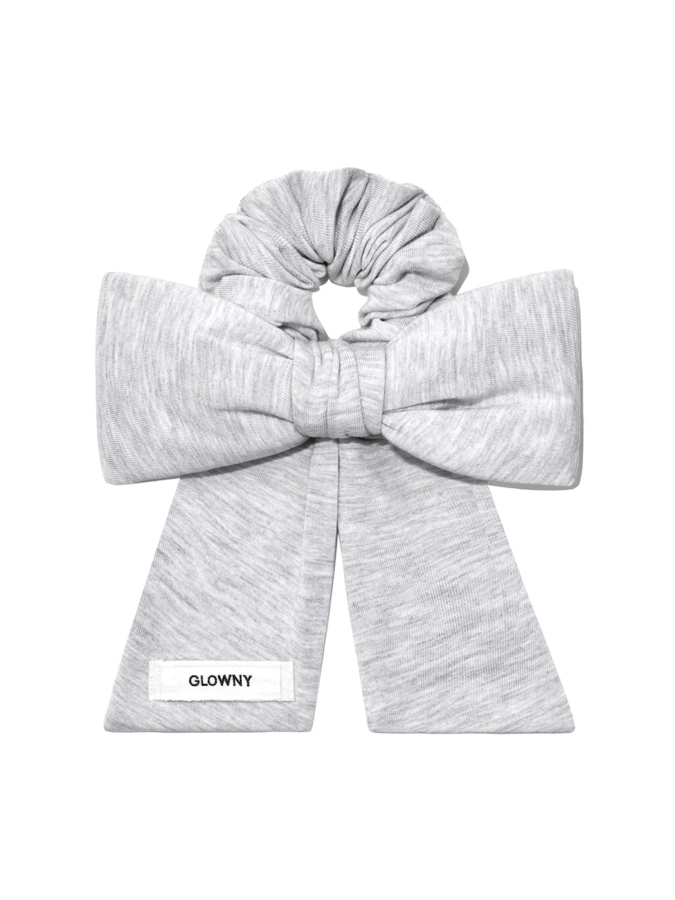 glowny-ss-25-bow-scrunchie-(white-melange)