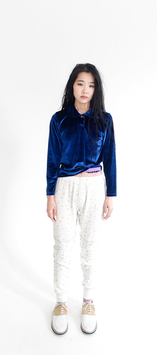 faerie-fw-24-(fa.er.ie)-velvet-round-collar-blouse-(royal-blue)