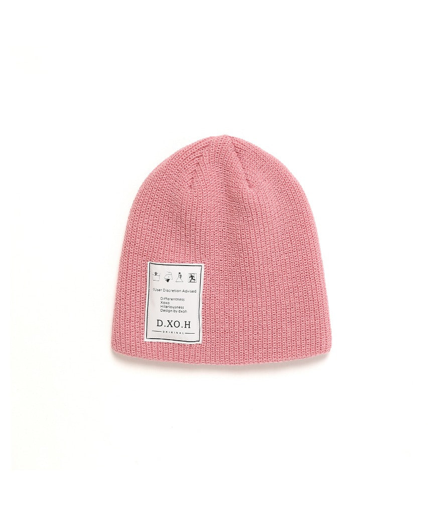 dxoh-fw-23-tag-logo-beanie-pink