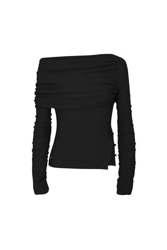 pain-or-pleasure-winter-23-jennie-offshoulder-top-black