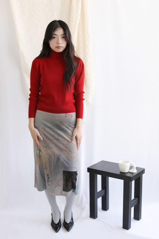 sloegin-winter-23-horse-velvet-skirt